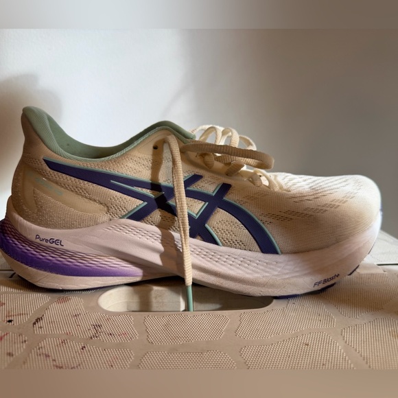 Asics Shoes - ASICS Women's Athletic Shoes - Cream and Purple